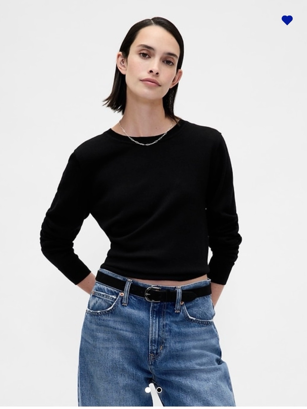 GAP Black  Genuine Suede Belt with Gun -Tone Buckle NWT
